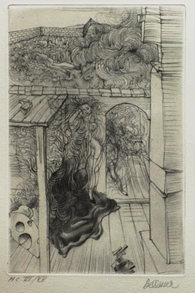 Engraving Bellmer - Retable