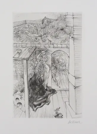 Etching And Aquatint Bellmer - Retable