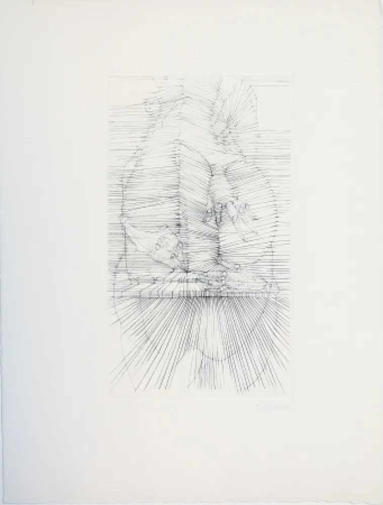Drypoint Bellmer - Seeking fingers form 