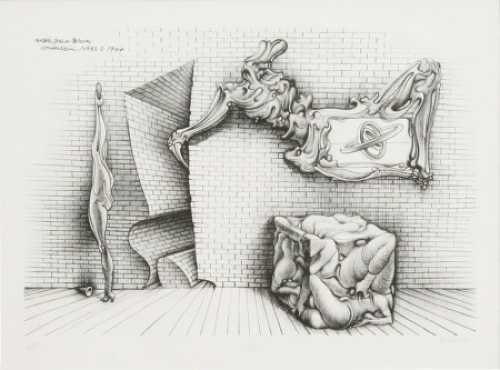 Lithograph Bellmer - Souterrain No. 13