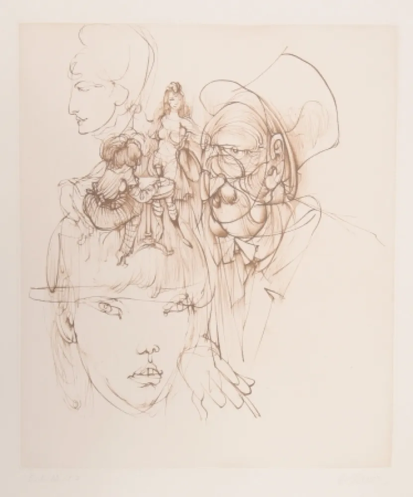 Etching Bellmer - Untitled (from Alice in Wonderland)