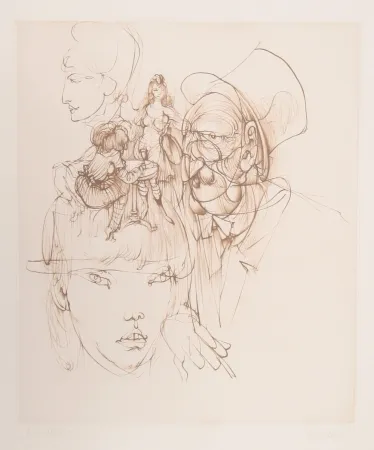 Etching Bellmer - Untitled (from Alice in Wonderland)