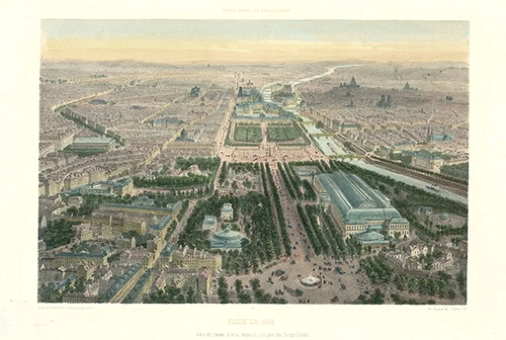 Lithograph Benoist - Paris en 1860