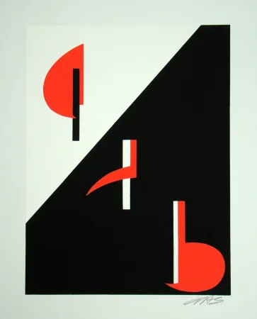 Screenprint Béöthy Steiner - Composition, 1972