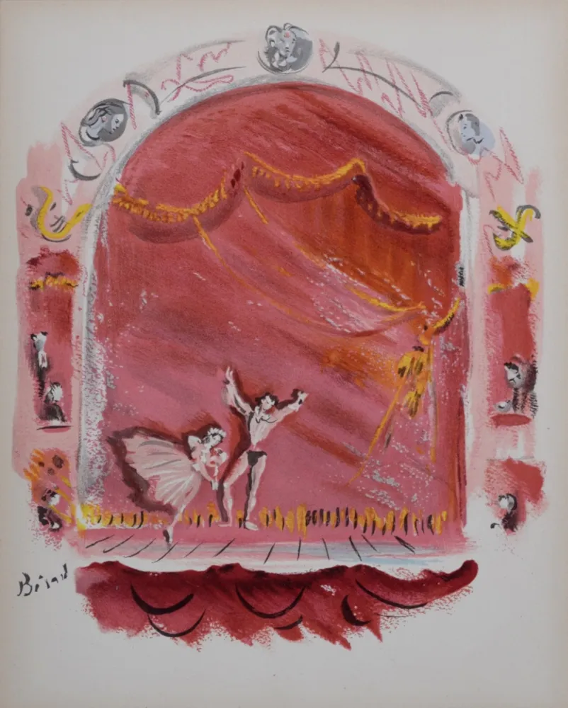 Lithograph Berard - La Scène de Ballet
