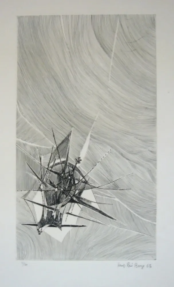 Etching Berge - Cosmos