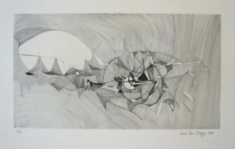 Etching Berge - Quadrige