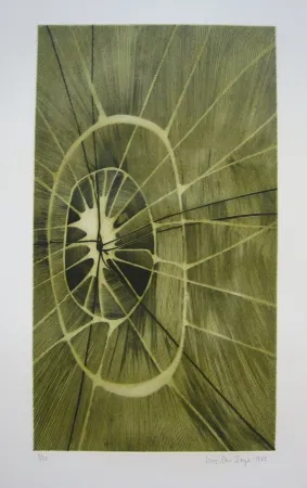 Etching Berge - Soleil 1962