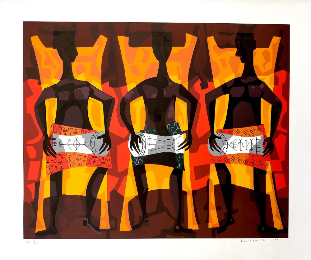 Screenprint Bermúdez - Los tres músicos