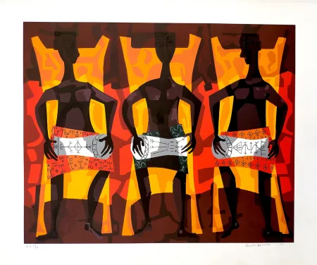 Screenprint Bermúdez - Los tres músicos
