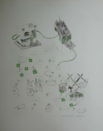 Lithograph Bertholo - Sans titre