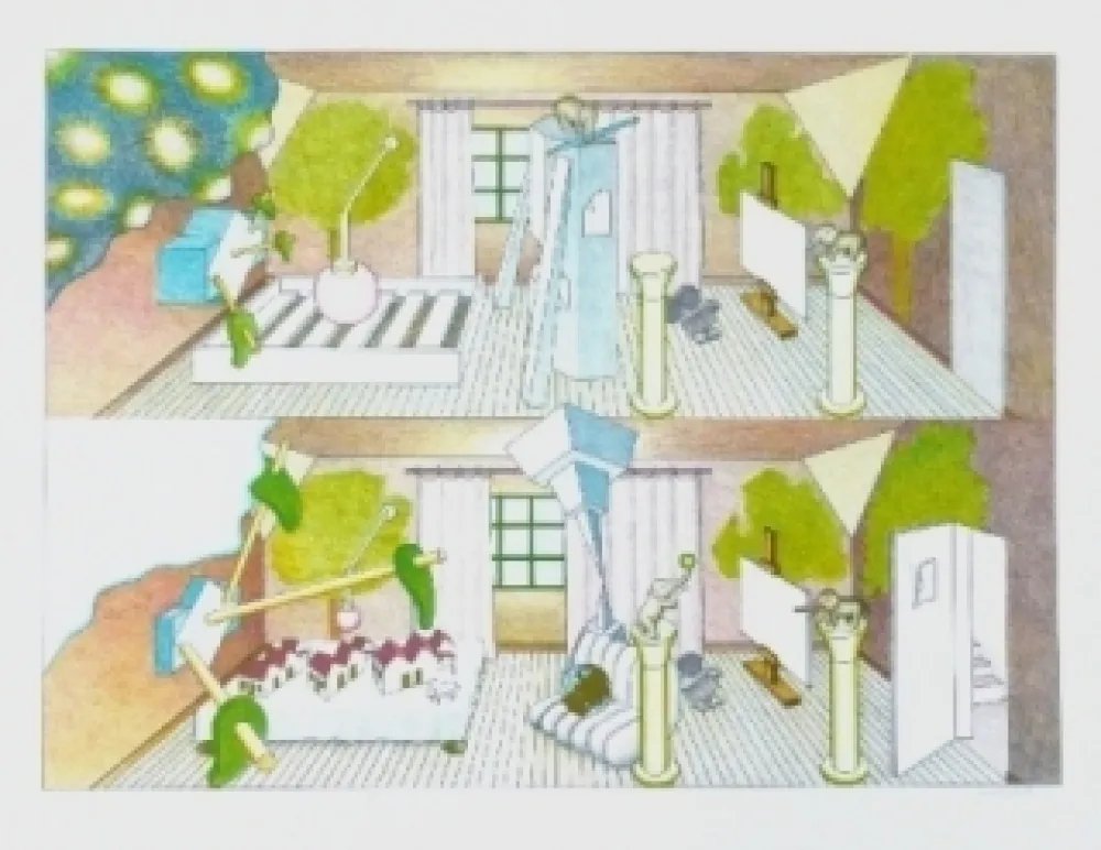 Lithograph Bertholo - Sans titre