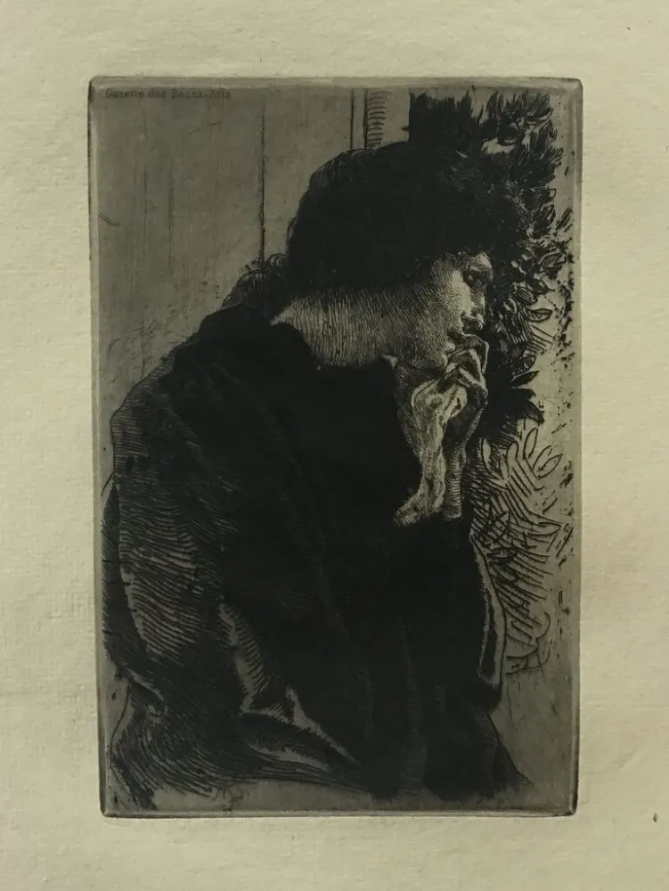 Etching Besnard - Tristesse