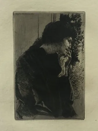 Etching Besnard - Tristesse