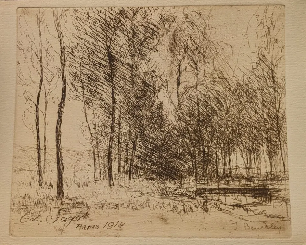 Etching Beurdeley - The Headwaters of the Voulzie