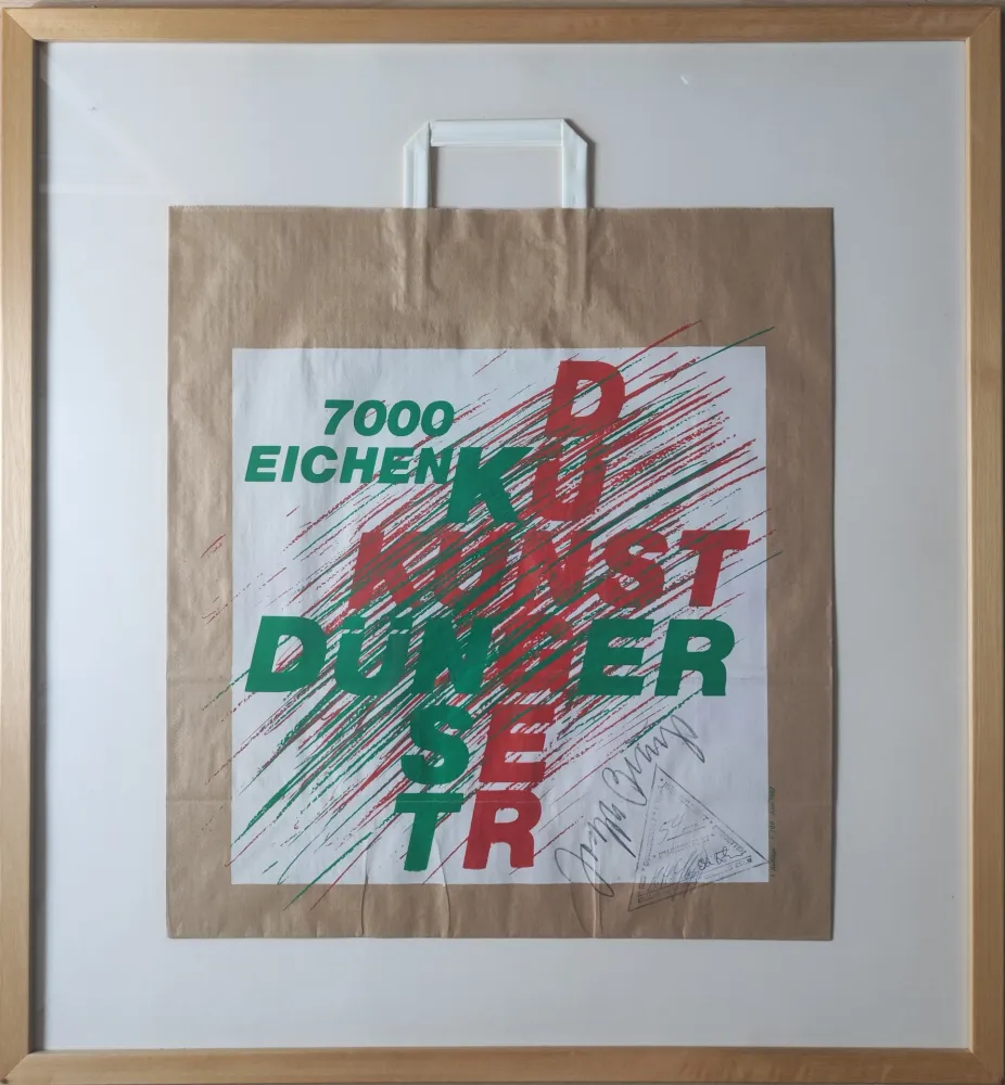 Screenprint Beuys - 7000-Eichen-Tüte, 1982. 