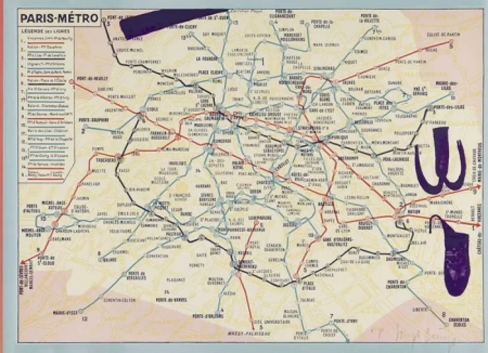 Lithograph Beuys - Initiation Gauloise