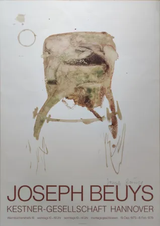 Screenprint Beuys -  Kestner-Gesellschaft Hannover, 1976. 