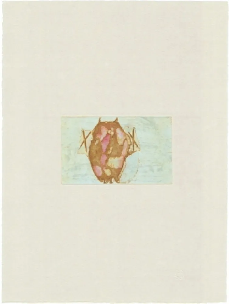 Etching Beuys - Tränen: Schamanentrommel (grün) 