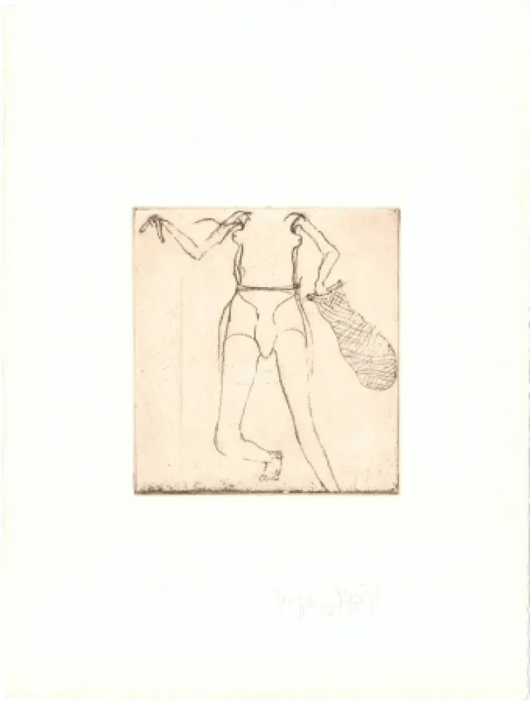 Etching Beuys - Zirkulationszeit: Taucherin 