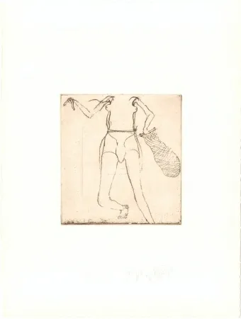 Etching Beuys - Zirkulationszeit: Taucherin 
