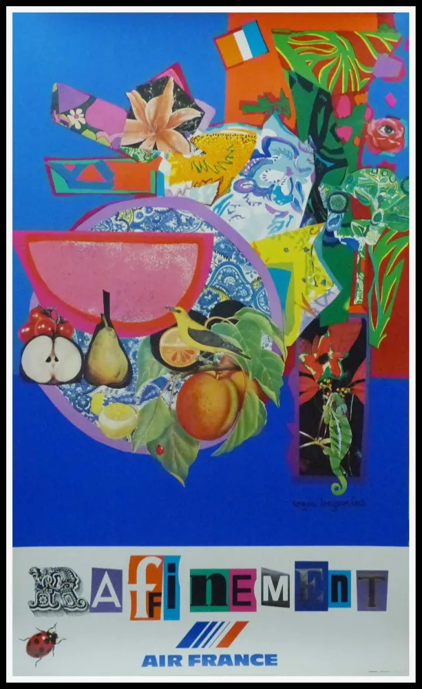 Poster Bezombes - AIR FRANCE RAFFINEMENT