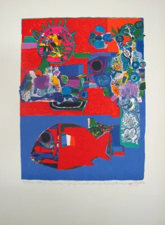 Lithograph Bezombes - Untitled