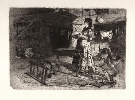 Etching And Aquatint Bianchi - LA MASSAIA