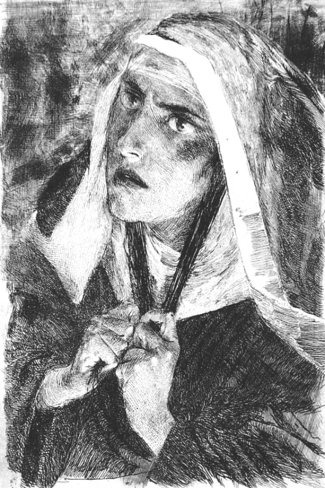 Engraving Bianchi - La Monaca di Monza