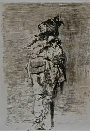 Engraving Bianchi - Pagliaccio