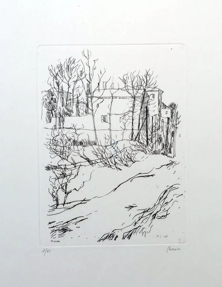 Engraving Biasion - Paesaggio