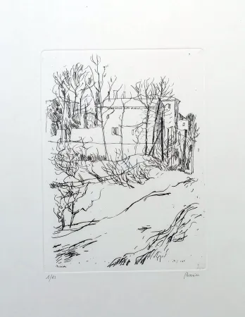 Engraving Biasion - Paesaggio