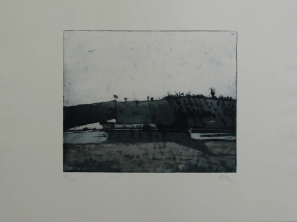 Etching And Aquatint Biederbick - Landschaft / Landscape