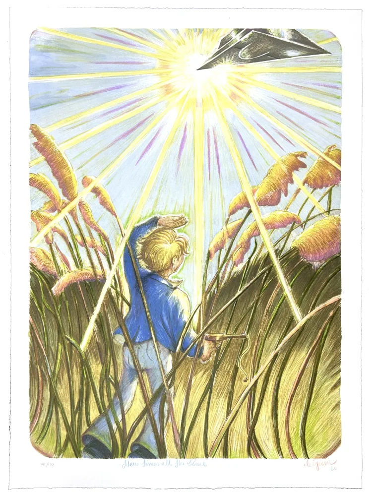 Lithograph Bigum - New times all the time