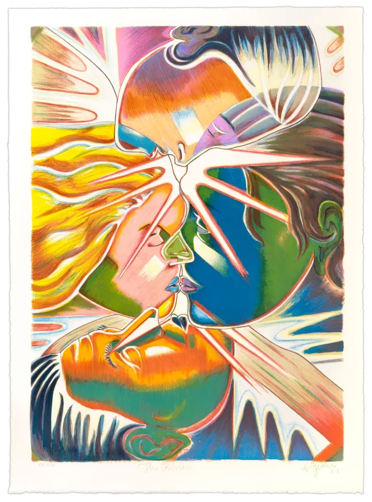 Lithograph Bigum - The Kisses