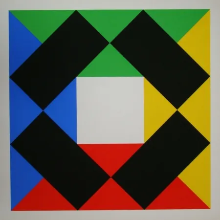 Screenprint Bill - Komposition mit weissem Zentrum