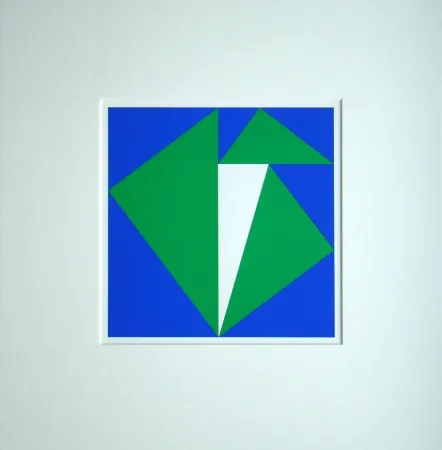 Screenprint Bill - Neun pythagoräische Dreiecke abweichendes Dreieck umschliessend