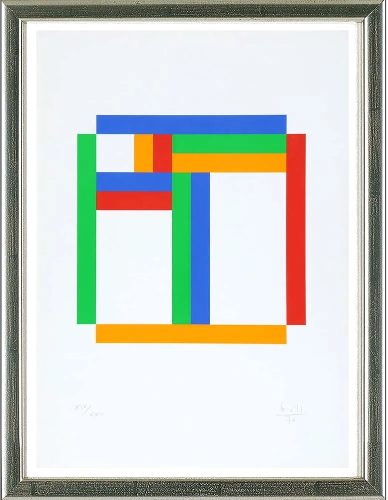 Screenprint Bill - Ohne Titel (blau, grün, gelb, rot) 1970