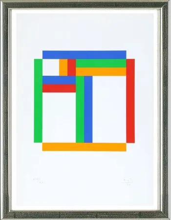 Screenprint Bill - Ohne Titel (blau, grün, gelb, rot) 1970
