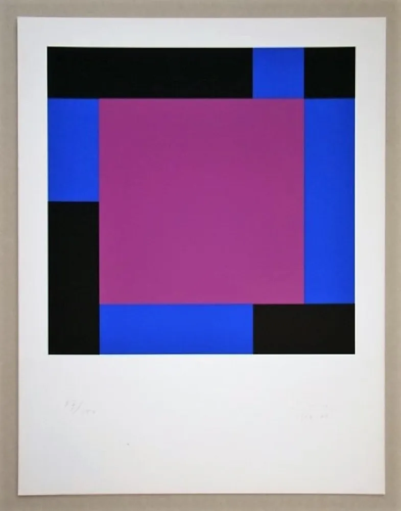 Screenprint Bill - Quadrat in gegenläufigen Reflexionen