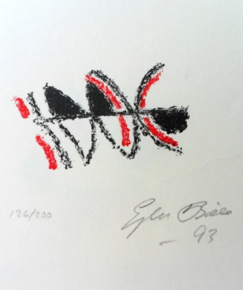 Lithograph Bille - Ubud a town on Bali III