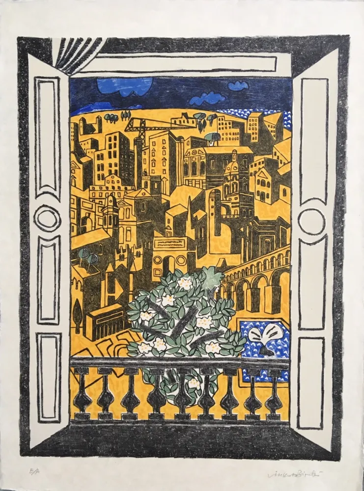 Lithograph Bioulès - Millénaire de Montpellier