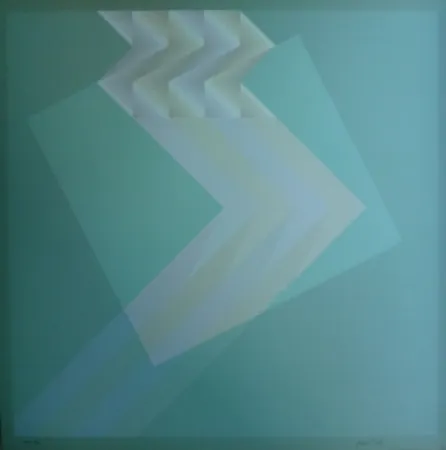 Lithograph Bird - Tribute to Vasarely 13