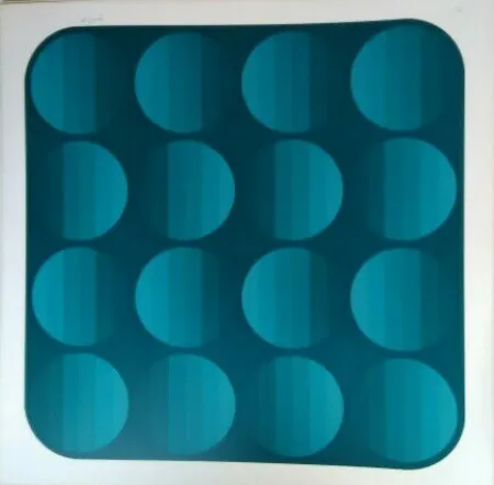 Lithograph Bird - Tribute to Vasarely 4