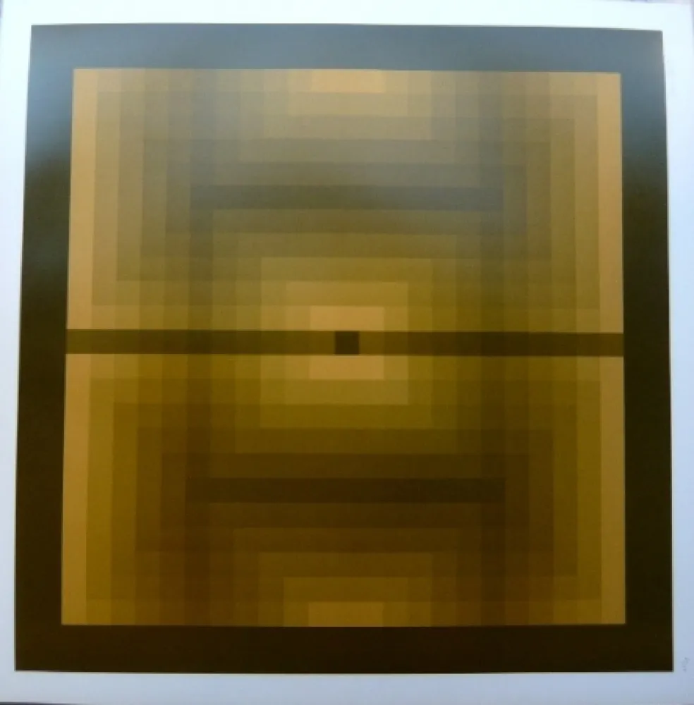 Lithograph Bird - Tribute to Vasarely 5