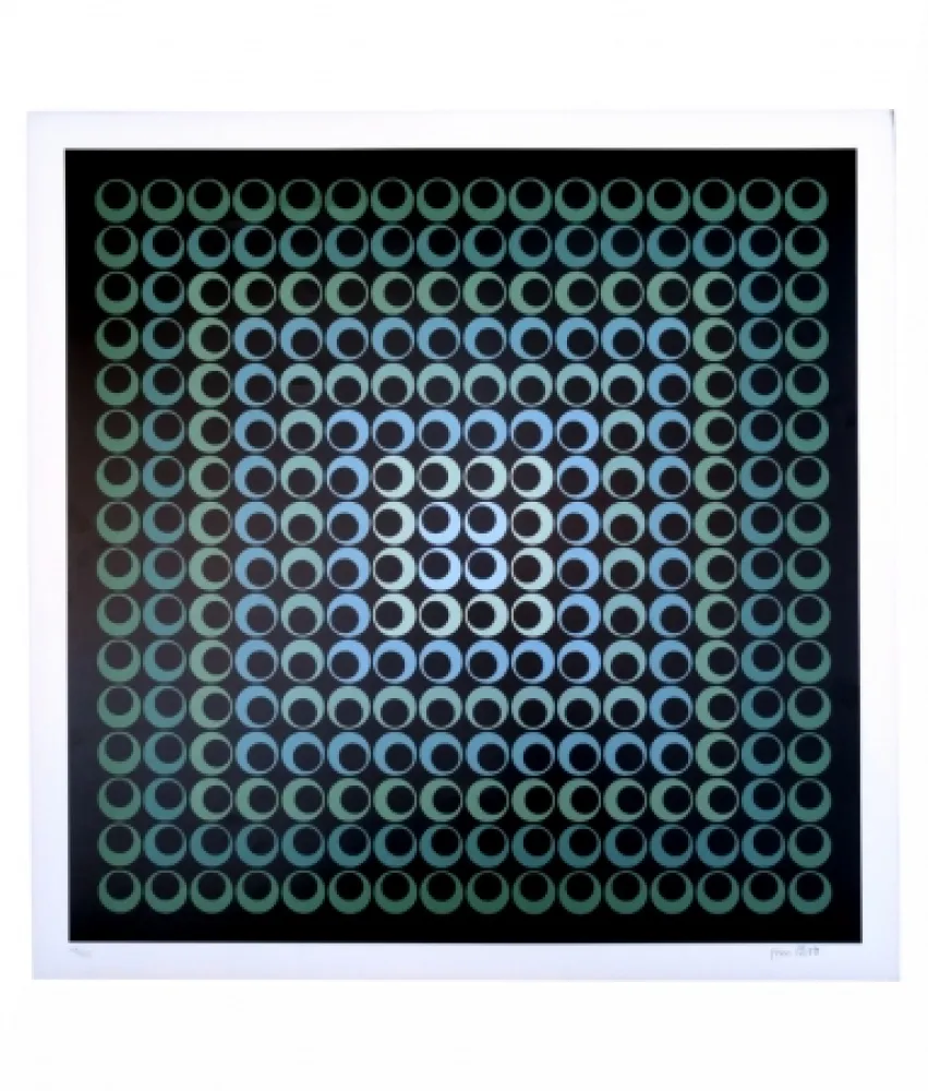 Screenprint Bird - Tribute to Vasarely