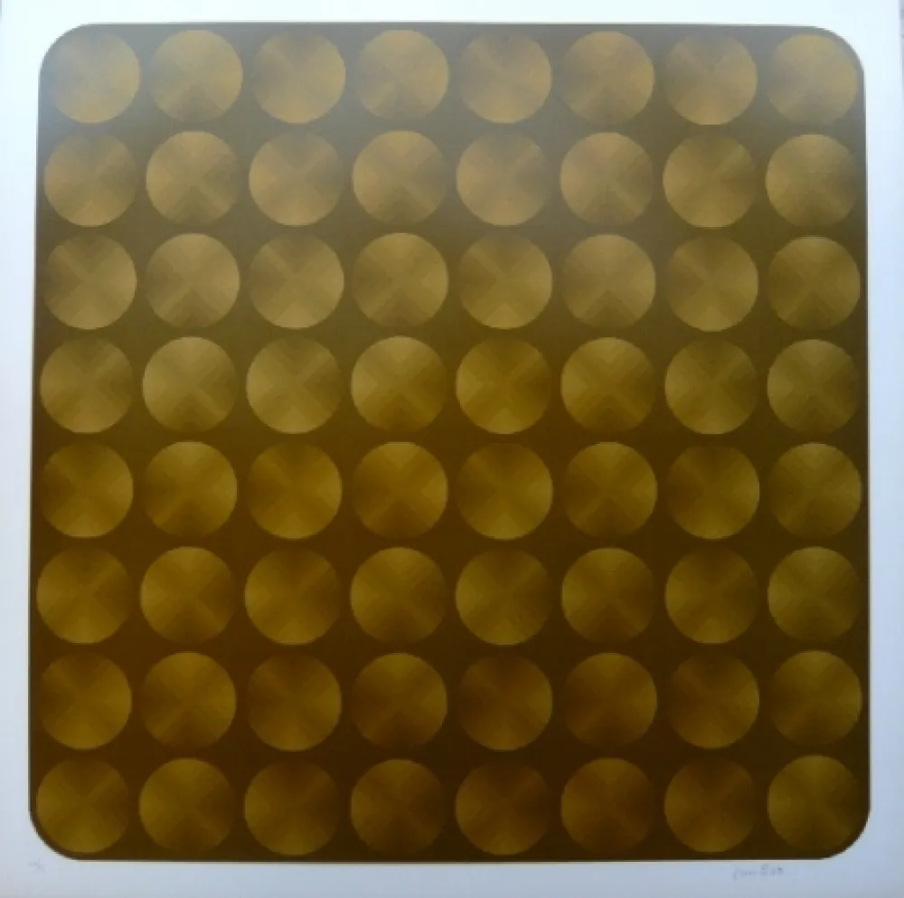 Lithograph Bird - Tribute to Vasarely 7