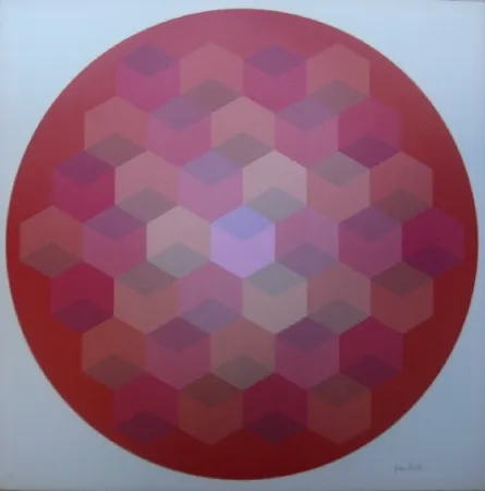 Lithograph Bird - Tribute to Vasarely 8