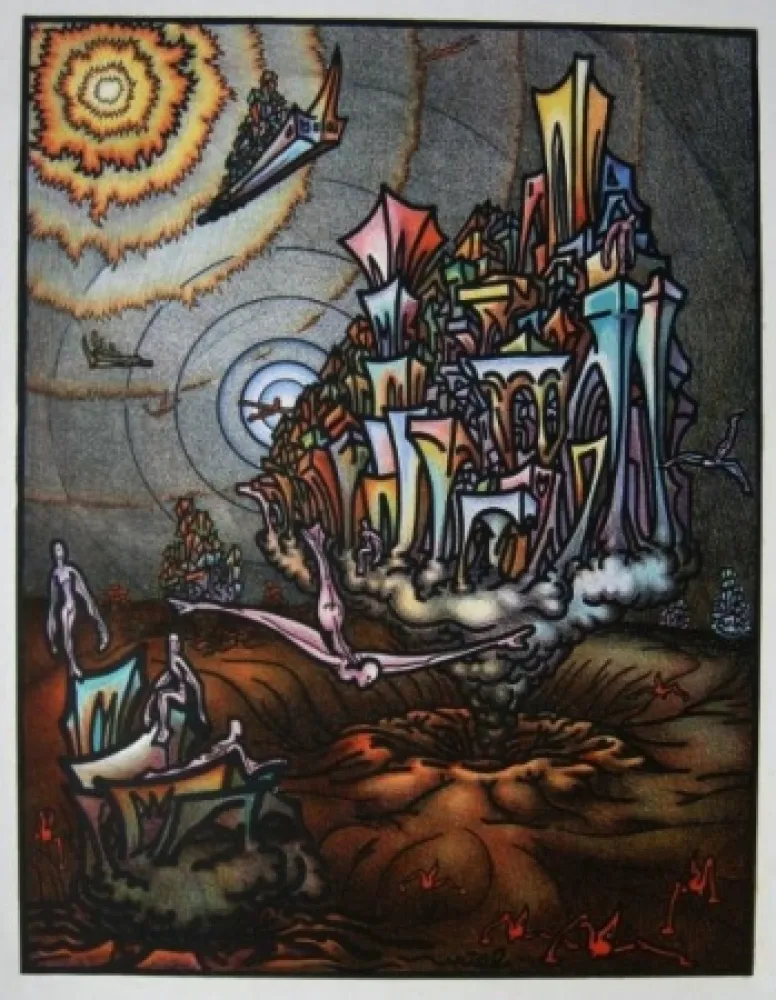 Lithograph Birnbaum - Auf einem anderen Stern / On Another Star