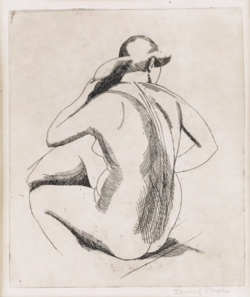 Etching Bishop - Nude (backview)